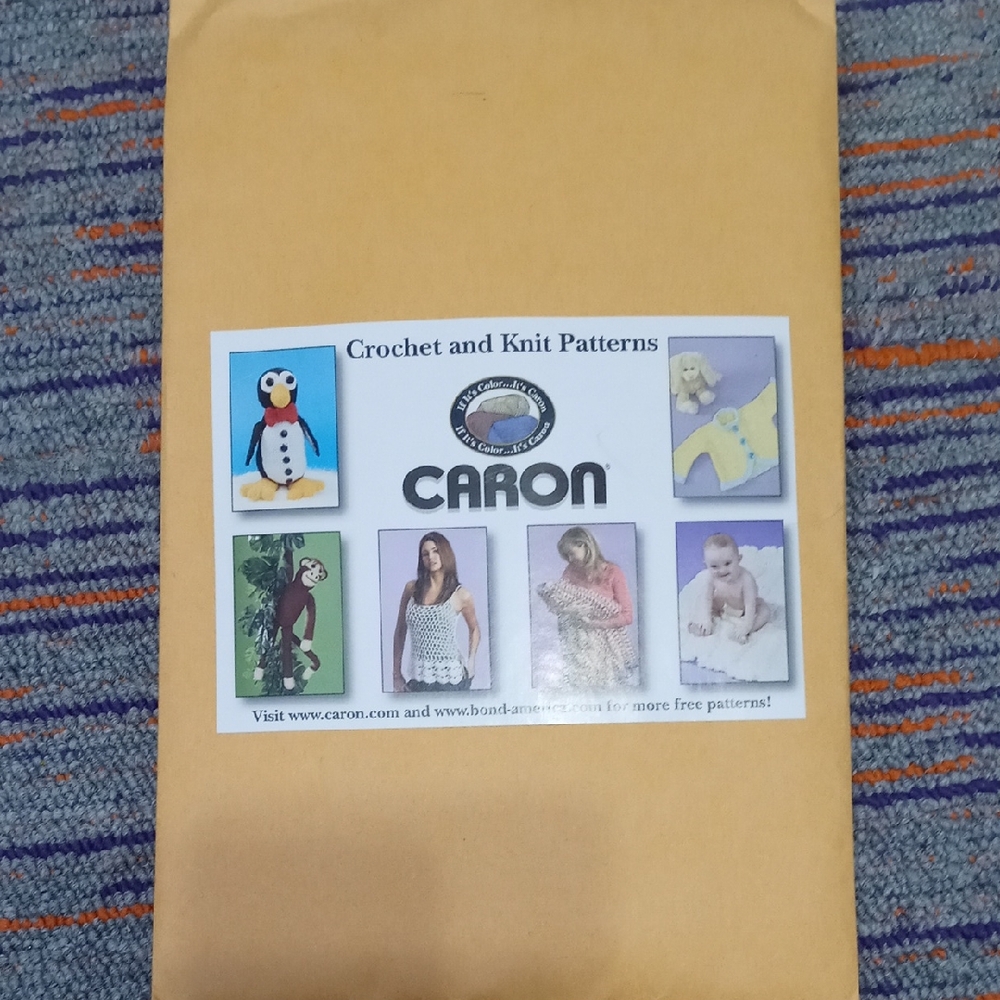 Caron Crochet and Knit Patterns in Tan